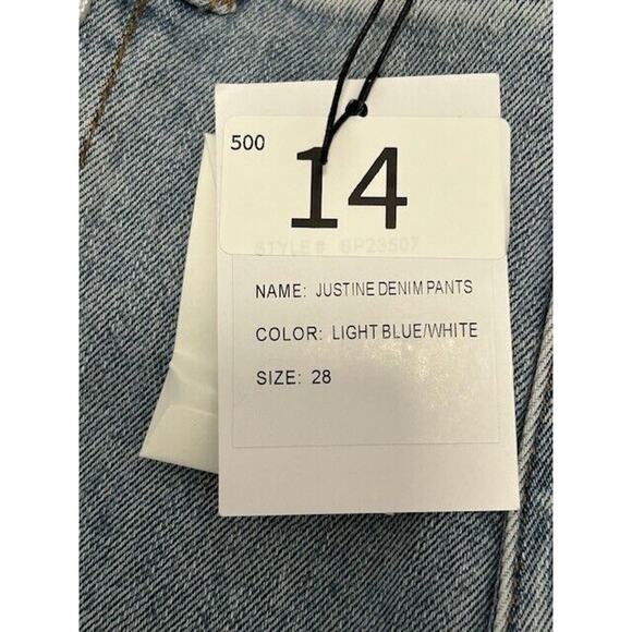 Generation Love Justine Jeans Button Fray Hem Ankle Denim Blue Size 28 NEW - Picture 7 of 11